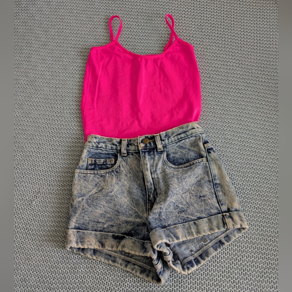 Neon Pink Tank Top Sz S